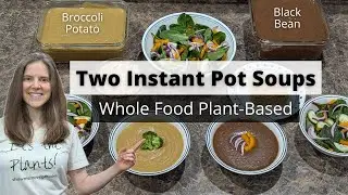 Two Plant-Based Instant Pot Soup Recipes - Broccoli Potato and Black Bean