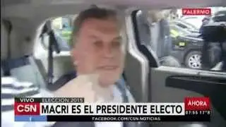 C5N - Elecci&oacute;n 2015: Mauricio Macri sale de su casa y hablar&aacute; en la Usina del Arte
