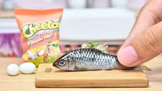 🐟Tiny Fried Fish with Cheetos Crust | Crispy Miniature Cooking