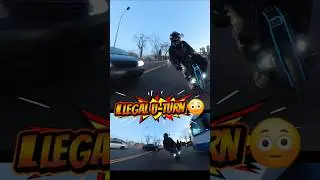 Illegal U-Turn 😳 #short #shorts #new #usa #viral #fyp #euc #car #closecall #road #traffic #danger