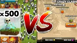 500  SKELETON VS SHERBET TOWER ( GOBLINS LAST STATION)  ||  COC PRIVATE SERVER ||