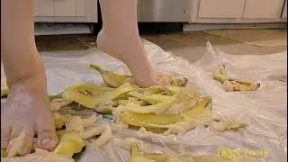 barefoot bananas - crushing bananas beneath my bare feet!