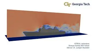 NATO Generic Destroyer - Moving Ship Simulation using the Lattice-Boltzmann Method