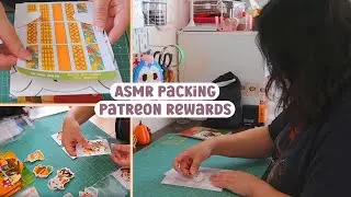 ASMR Packing October Patreon Rewards W/ Music, No Talking, Work With Me, How I Pack Patreon Goodies