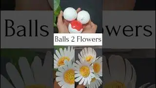 Ice ball 2 Flowers #simple flower#flower making idea#ice cream box craft ideas
