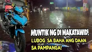 SNIPER 155 NAPALABAN SA BAHA, MUNTIK NG DI MAKATAWID SA PAMPANGA.