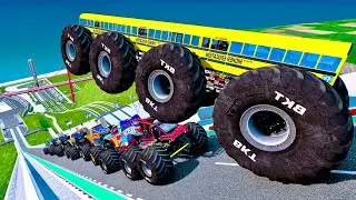 Ultimate Stunt Compilation: BeamNG Monster Truck Jumps!