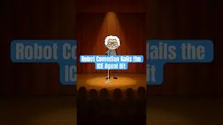 Robot Comedian Nails the ICE Agent Bit #AIComedy #Viral #usacomedy