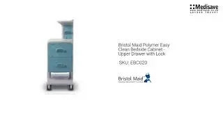 Bristol Maid Polymer Easy Clean Bedside Cabinet Upper Drawer with Lock EBC020