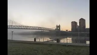 4K Cincinnati Ohio Sunrise Timelapse ruined by fog
