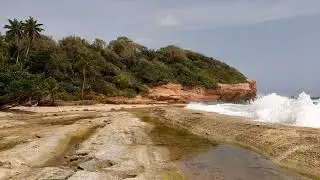 Relaxing ASMR  🐡Beautiful Rocky Beach🐡 DOMINICA - CARIBBEAN