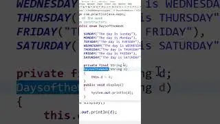 How Enum Constructor works in Java | #Shorts