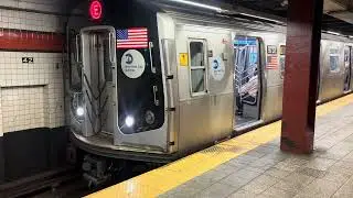 IND Sixth Avenue Line: (D) Express & (E)(F) Local train action at 42nd St-Bryant Park