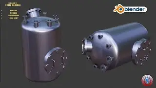MANHOLE NOZZLE ON CYLINDRICAL VESSEL 3D MODELLING & RENDERING || BLENDER 2.9