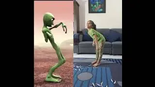 Dame tu cosita /when green alien followed tanvi in a duo#shorts