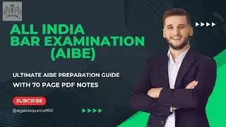 Notes of AIBE exam Preparation #AIBE #Bar exam #Law exam