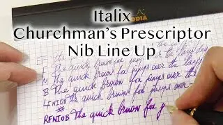 Italix Churchman's Prescriptor #6 Nib Grinds Line Up