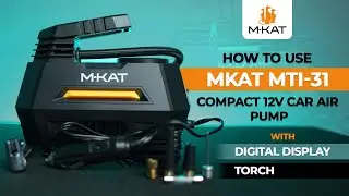 How to Use MKAT MTI-31 | Compact 12V Car Air Pump with Digital Display & Torch