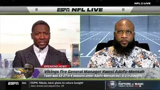 NFL LIVE | Ryan Clark & ​​Swagu discuss Minnesota Vikings fire General Manager Kwesi Adofo-Mensah