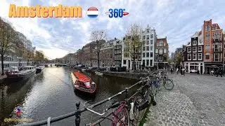 Amsterdam Walking Tour 360&deg; - Part 1 | Streets & Canals | #europe #travel  #tour