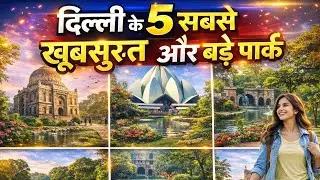 दिल्ली के 5 सबसे खूबसूरत और बड़े पार्क 🌳Delhi&rsquo;s Top 5 Most Beautiful & Largest Parks 🌿 #newvlog 