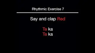 Rhythmic Exercise 7 for the development of a sense of rhythm, based on the Indian rhythm Konnakol