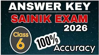 Answer key 2026 Class 6th Sainik School || #rms #sainikschool #rishi Academy Bikaner 