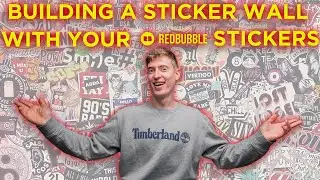 The Redbubble Sticker Wall!! Ultimate Print on Demand Quality Test!