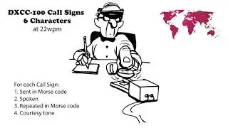 DXCC-100 Call Signs - 6 Character 22wpm