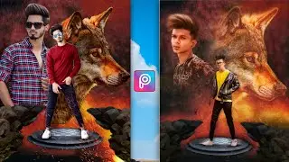 Wolf DuaL Photo Editing 🔥 || Picsart Photo Editing - Sameer Editz 🐺
