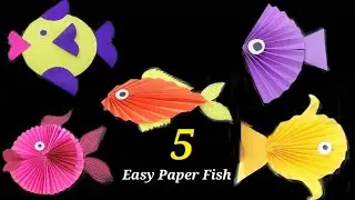 Easy Paper Fish making For Kid's || Origami Paper Fish Art || DIY CRAFT MAGIC