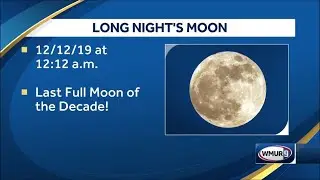 Full moon to peak at 12:12 a.m. on 12/12 on East Coast