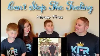 CAN'T STOP THE FEELING! (Official Video) (Home Free Cover) REACTION