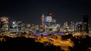 Perth City night view, Western Australia 