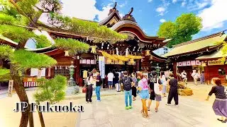 [4K]Exploring Tenjin, Fukuoka: The Hidden Gems & Secrets of Kushida Shrine You Can't Miss!