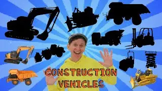 Construction Vehicles | Shadow Game and Song, Vocabulary Builder | Dream English Kids