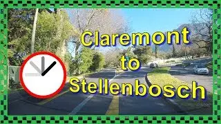 Driving from Claremont to Stellenbosch - Time-lapse - Cape Town Traffic South Africa