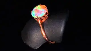 Rose Gold Opal Ring 2.17 Carat