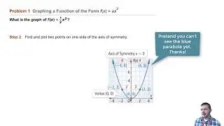 Algebra 2 4-1 Quadratic Functions and Transformations: Problem 1 - Graphing f(x) = ax²