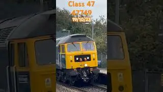Full clag ahead class 47 47749 light loco disappears in a cloud of smoke ￼ #trains #class47 #train