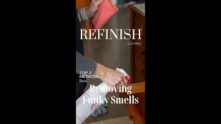 Our top 3 methods for removing smells from furniture. #vintage #diy #cleaning #refinishing