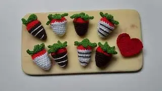 How to crochet chocolate covered Strawberries 🍓 