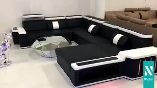 NATIVO mobili Italia - Divano di design CESARO XXL con illuminazione a LED
