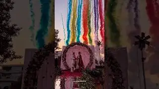 WEDDING COLOUR SKY SHOTS 🫶🏻💞 VARMALA CONCEPT #wedding #viral #shorts #video