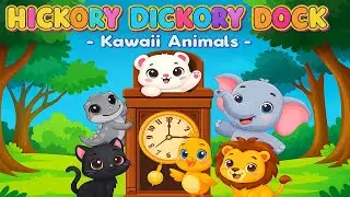 Hickory Dickory Dock - Kawaii Animals #hickory #animals #kidssong #kidslearning #kawaii #kids
