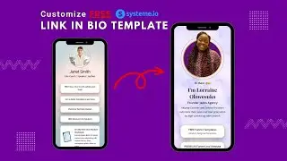Watch me 👀 customize FREE Systeme.io Link in Bio Template