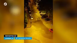 Impressive flooding in Cartagena, Spain.