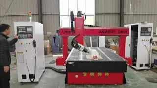 Jinan Acctek 4 axis cnc router machine AKM1525
