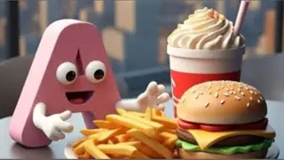 ABC🍔🌭 Junk food 🥪🍟 Phonics song/ Nursery rhymes/ ABC-little stars corner.