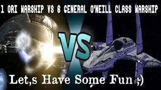 1 Ori WarShip Vs 6 General o'neill Class Warship This Is Going To Be Interesting